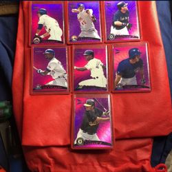 7 1999 Pacific Prizm Holo Purple Parallels All 46/320🤯! All in Mint Condition!