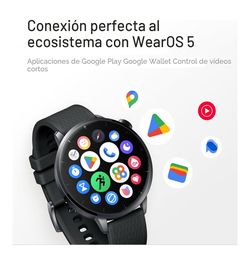 Black Smartwatch with WearOS 5
