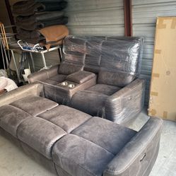 Grey Recliner Couch Nice