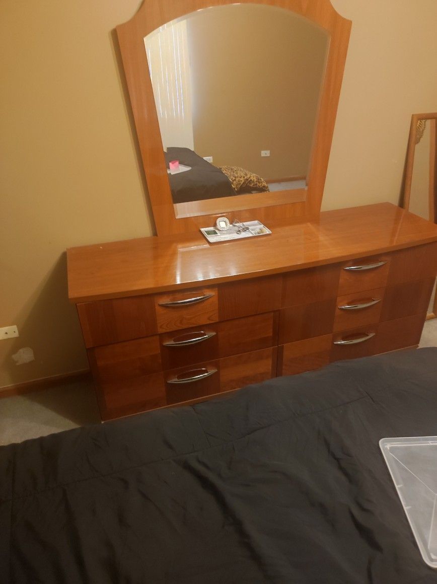 Dresser, Mirror and Nightstand