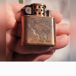 Vintage Copper Camel Oil Lighter 