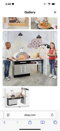 IN 1 CART 8 Little Tikes Real Wood Pizza Restaurant Wooden Play Kitchen Cook and Serve wi...