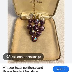 Genuine Suzanne Bjontegard grape cluster necklace