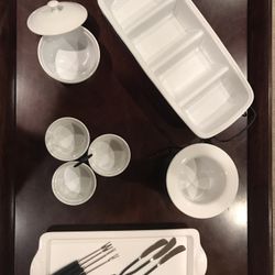 Fondue Set And Serving Dishes