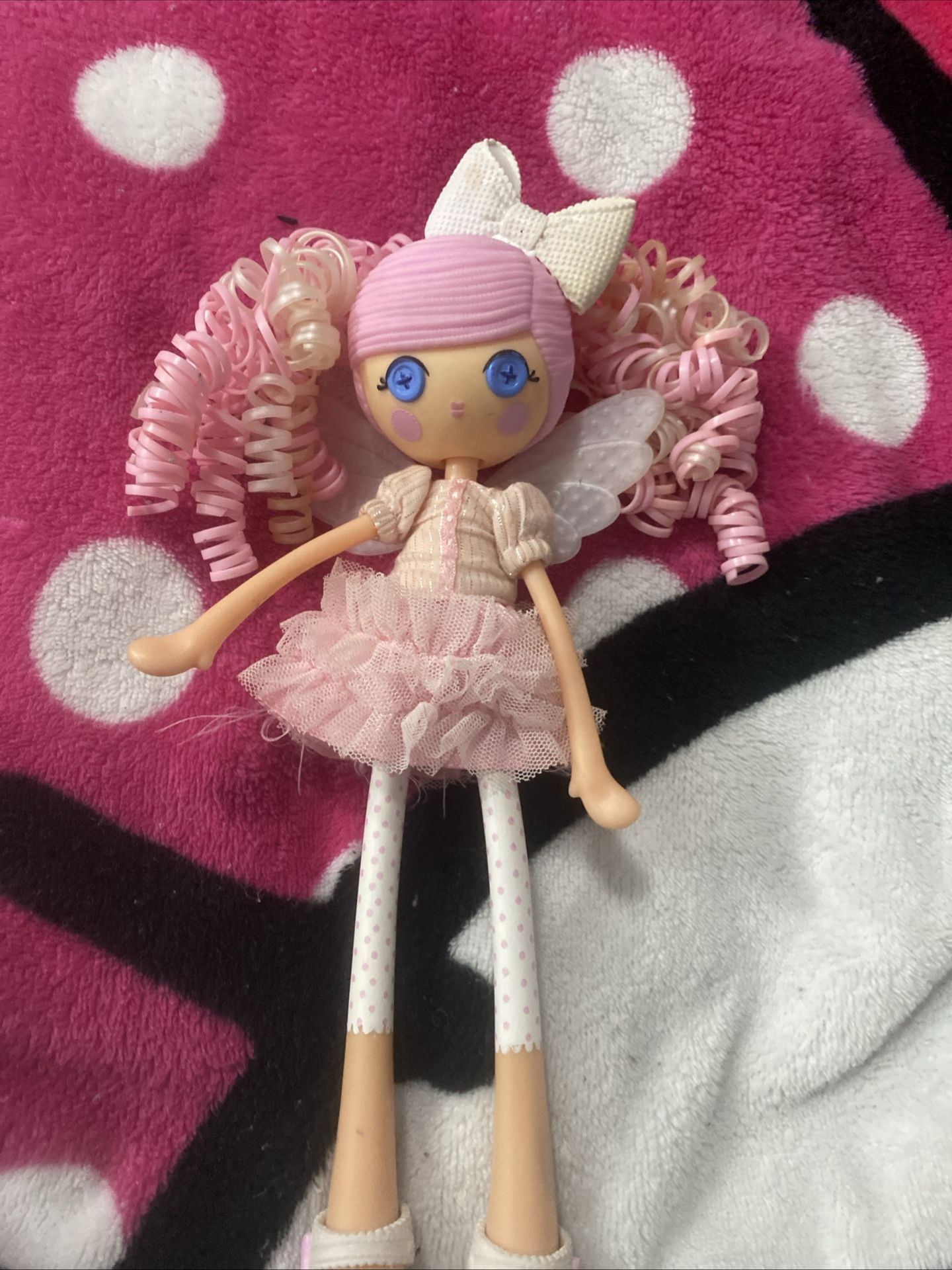 Lalaloopsy Cloud E Sky Doll with Wings and Halo Pink Dress and Shoes