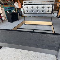Queen Size Bed Frame With Night Stand 