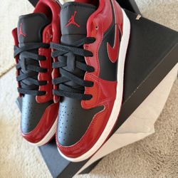 Red And Block And White Jordans