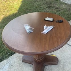 Wood Round Table
