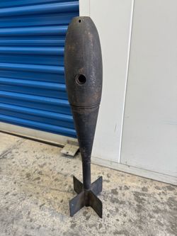 Vintage Inert Mortar Shell Military Relic