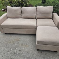 Sofa w/ottoman - barely used. lightweight sturdy comfy