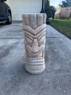 Stone Tiki Totem Statue – 2–3 ft Tall – $70 OBO