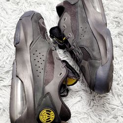 Size 11.5 Mens Nike Jordan Air 200E PSG Black/yellow Trainers FD2112-007.
