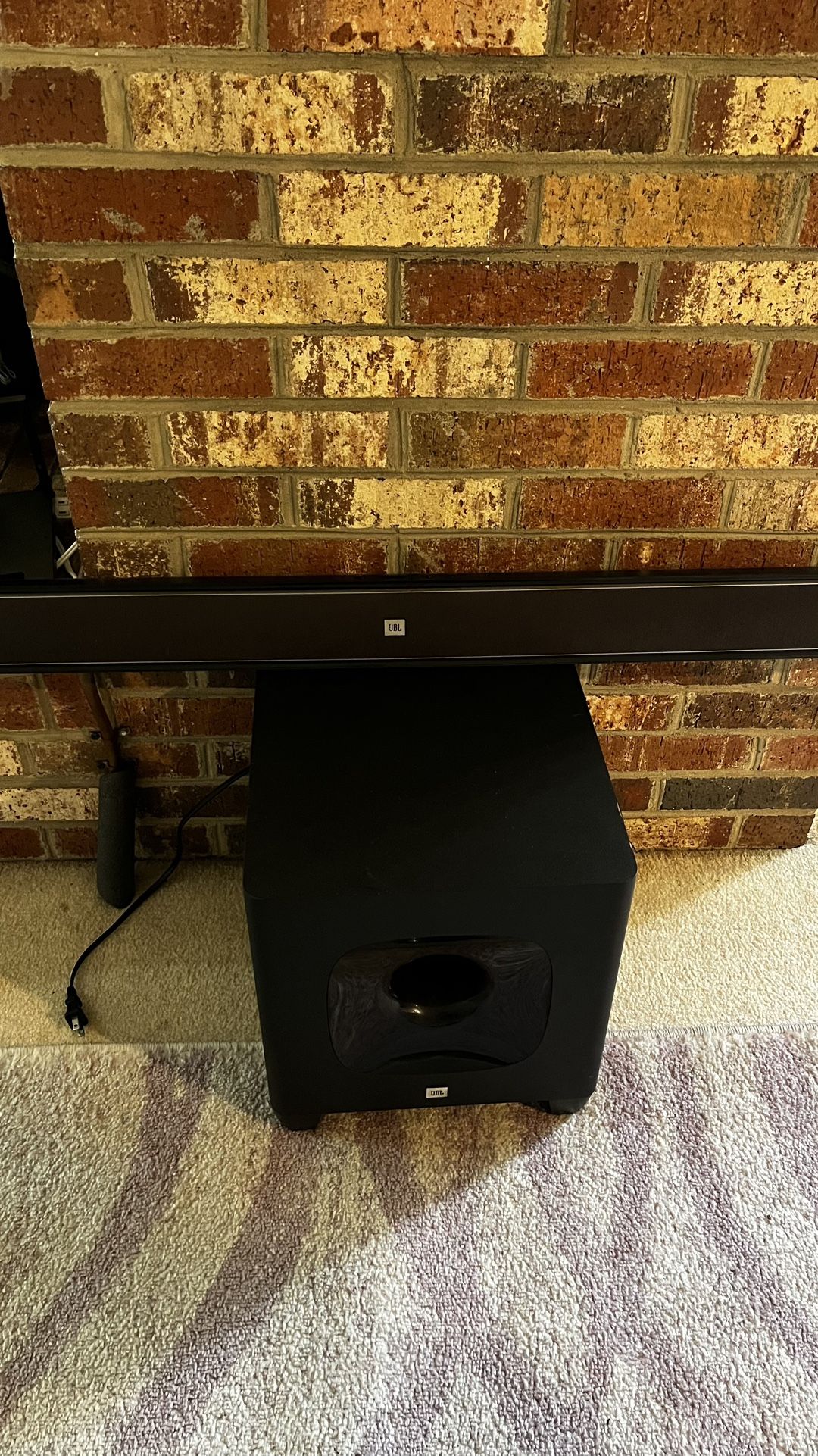 JBL Sound Bar And Subwoofer