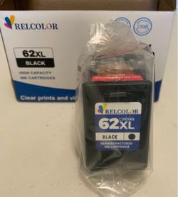 HP RELCOLOR 62XL BLACK INK CARTRIDGE
