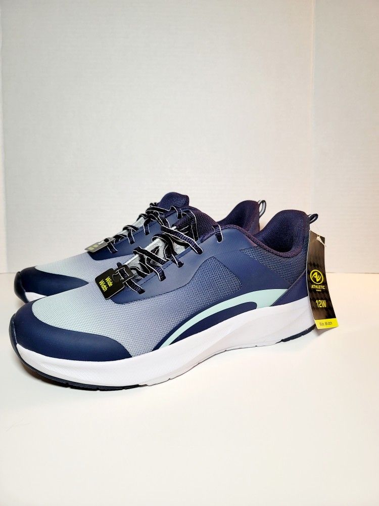 Athletic Works Lifestyle Jogger Athletic Sneaker Shoe Women's Sz 12W Blue/White
