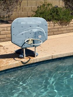 Pool basketball hoop