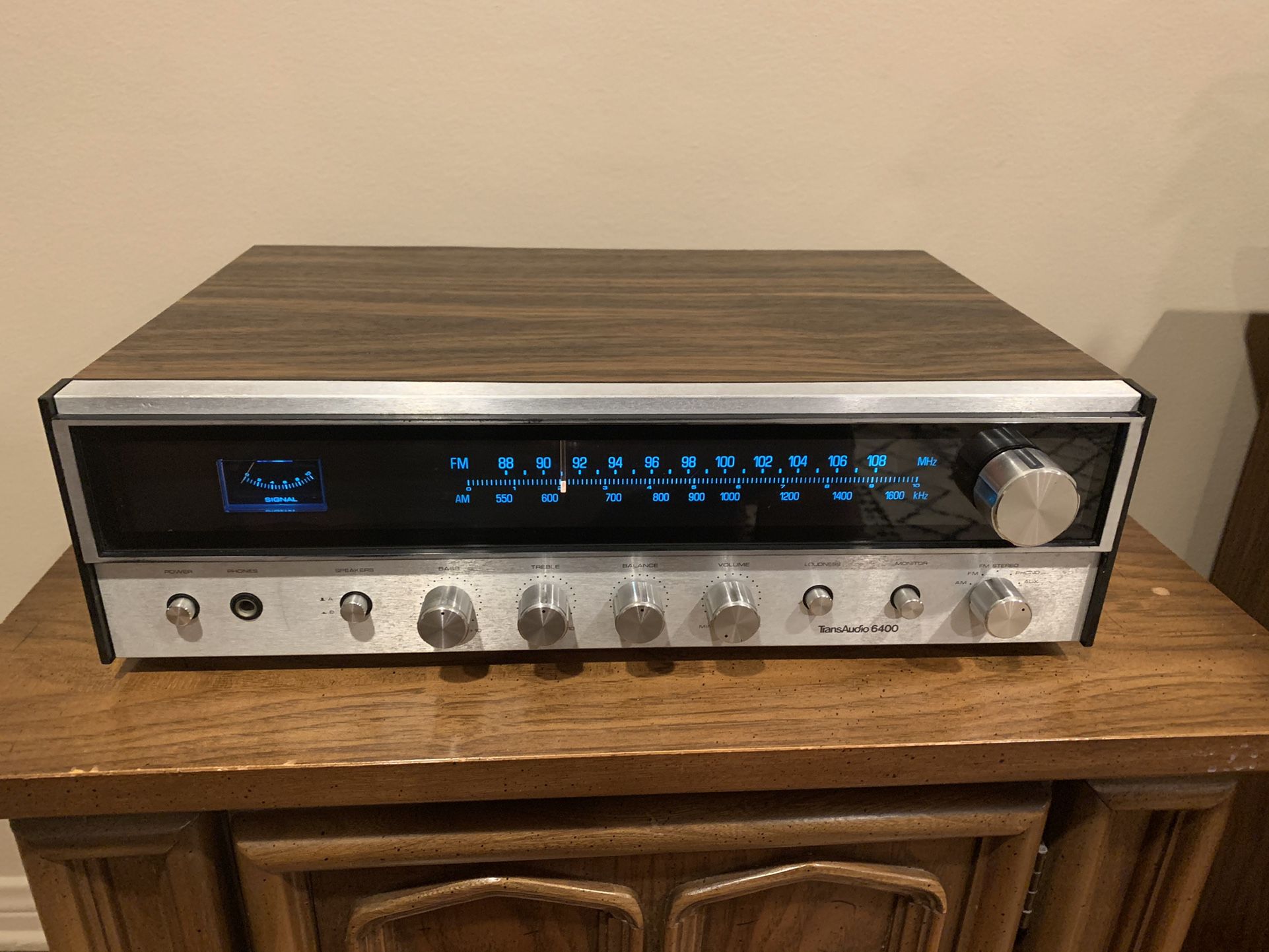 Vintage TransAudio 6400 AM/FM Stereo Receiver - Tested & Working