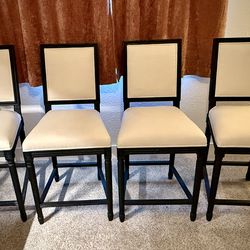 Restoration Hardware Vintage French Square Back Fabric Counter Stools