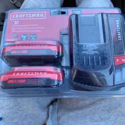 Craftsman 20v 2 Battery & Charger