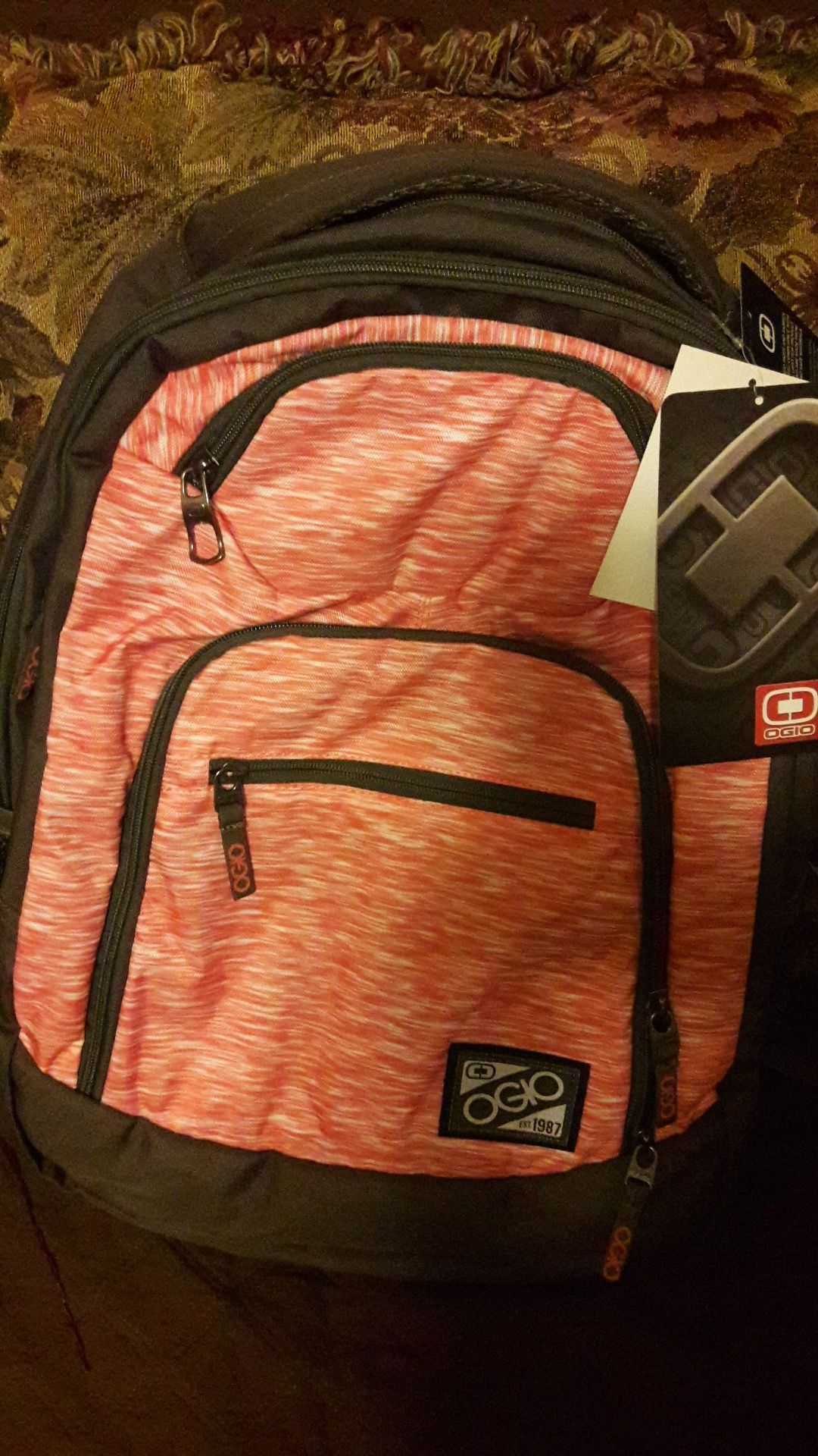NEW OGiO Laptop Orange/Brown Backpack.