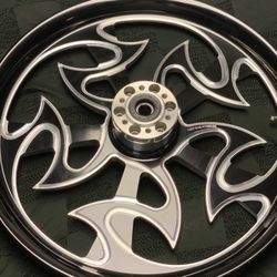 Arlen Ness Custom Jagged Motorcycle Wheel (Front)