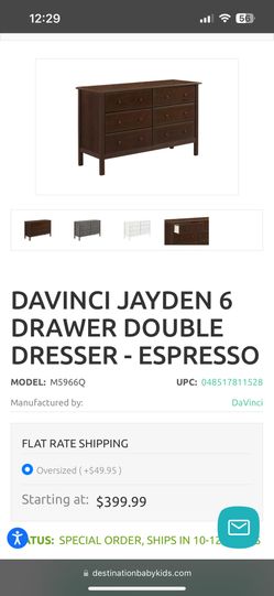 Davinci Jaden 6 Drawer/Dresser