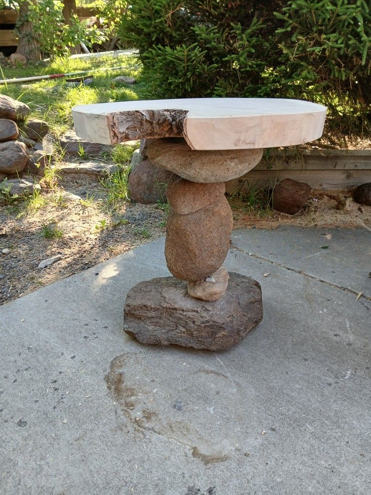 Maple And Stone Table