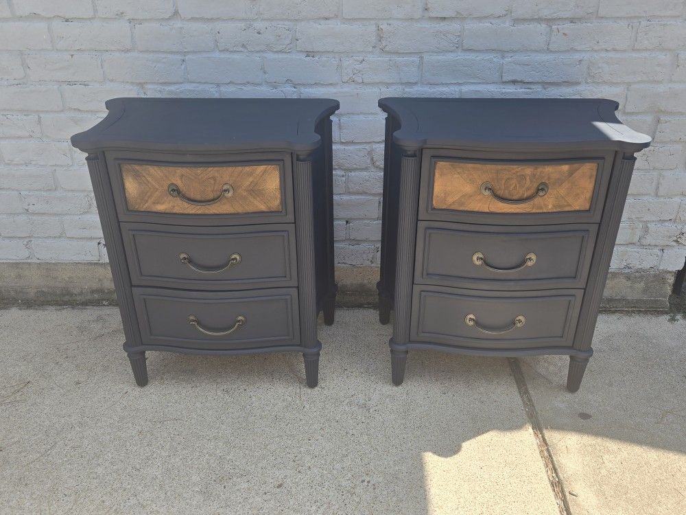 Drak Blue Nightstands/Bombay!! Solid Wood