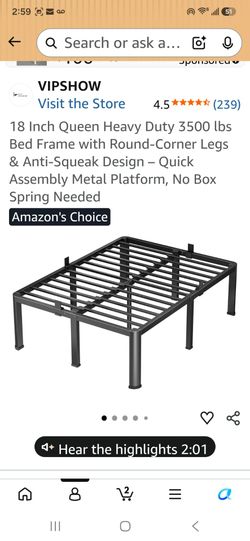 New Queen size metal bedframe