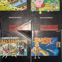 SUPER NINTENDO BOOKLET LOT