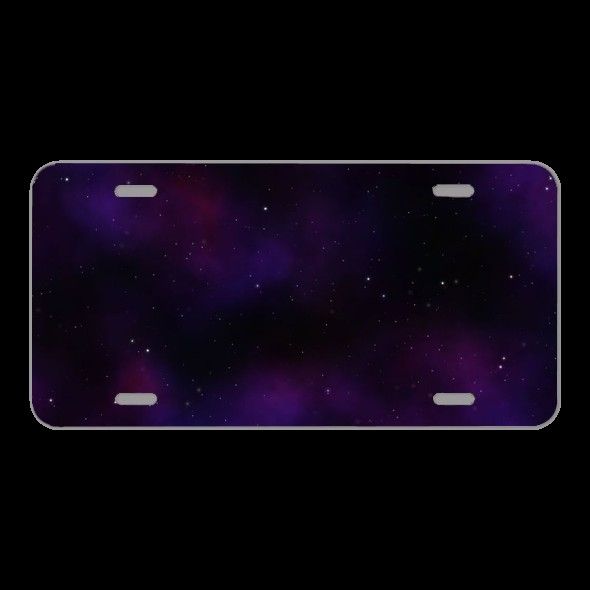 License Plate Novelty Car Front Space Sky Texture Background