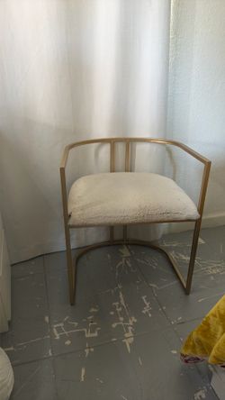 Small gold chair for vanity