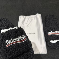 Balenciaga Fur Slides