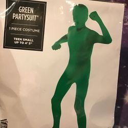 Green Party Suit 1 Piece Costume Teen Small 