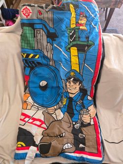 Vintage Fisher-Price Reversible Rescue Heroes sleeping bag