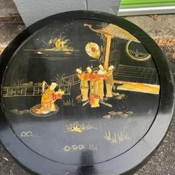 Vtg Hand Carved Chinese Tea Table