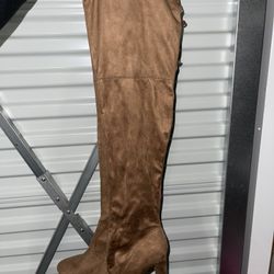 Thigh High Brown Suede Boots 10 Women