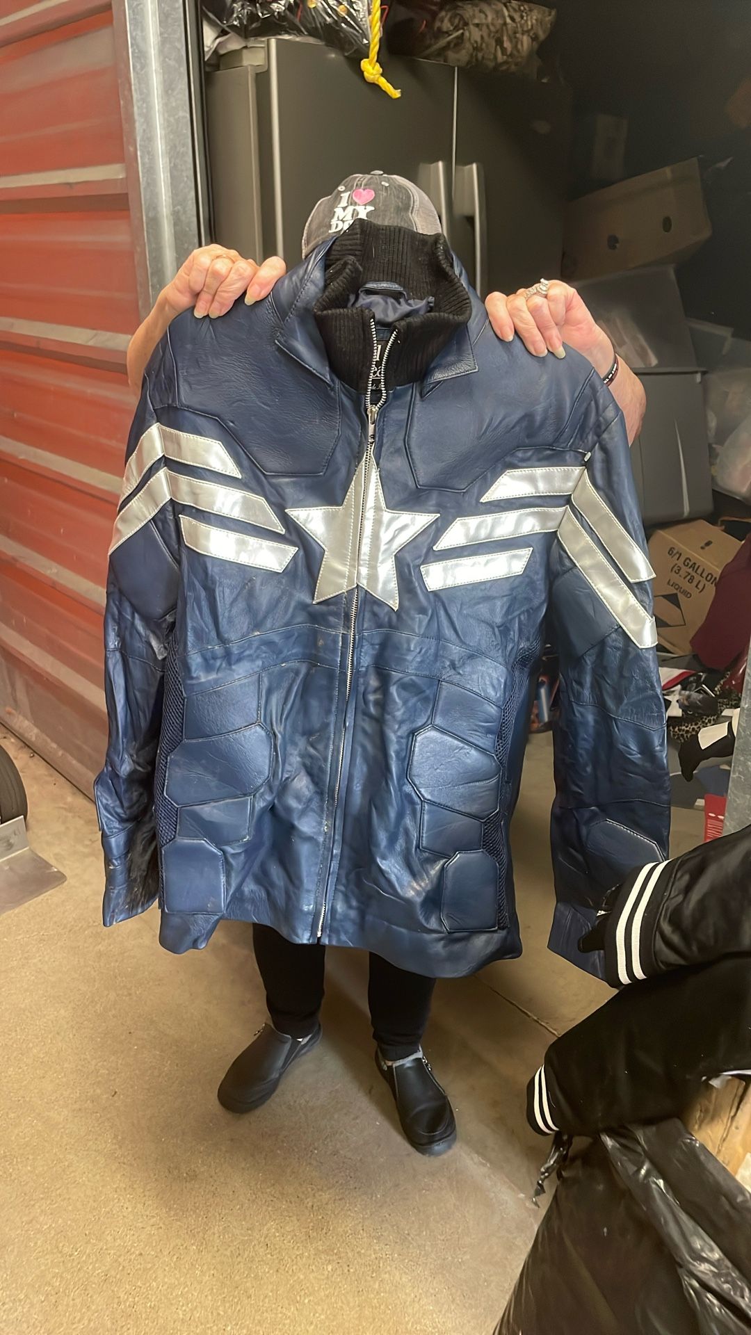 New Captain America Leather Jacket Size Med/large