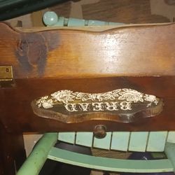 Antique Glasses Crystal And Bread box 