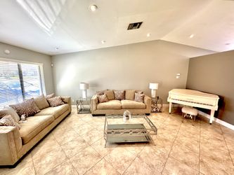 Complete Living Room Set, 2 Couch and Tables from Z Gallerie