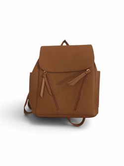 Aesthetic Minimalist Faux Leather Backpack