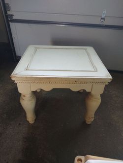 Vintage Side / End Table - Solid Wood, cottagecore