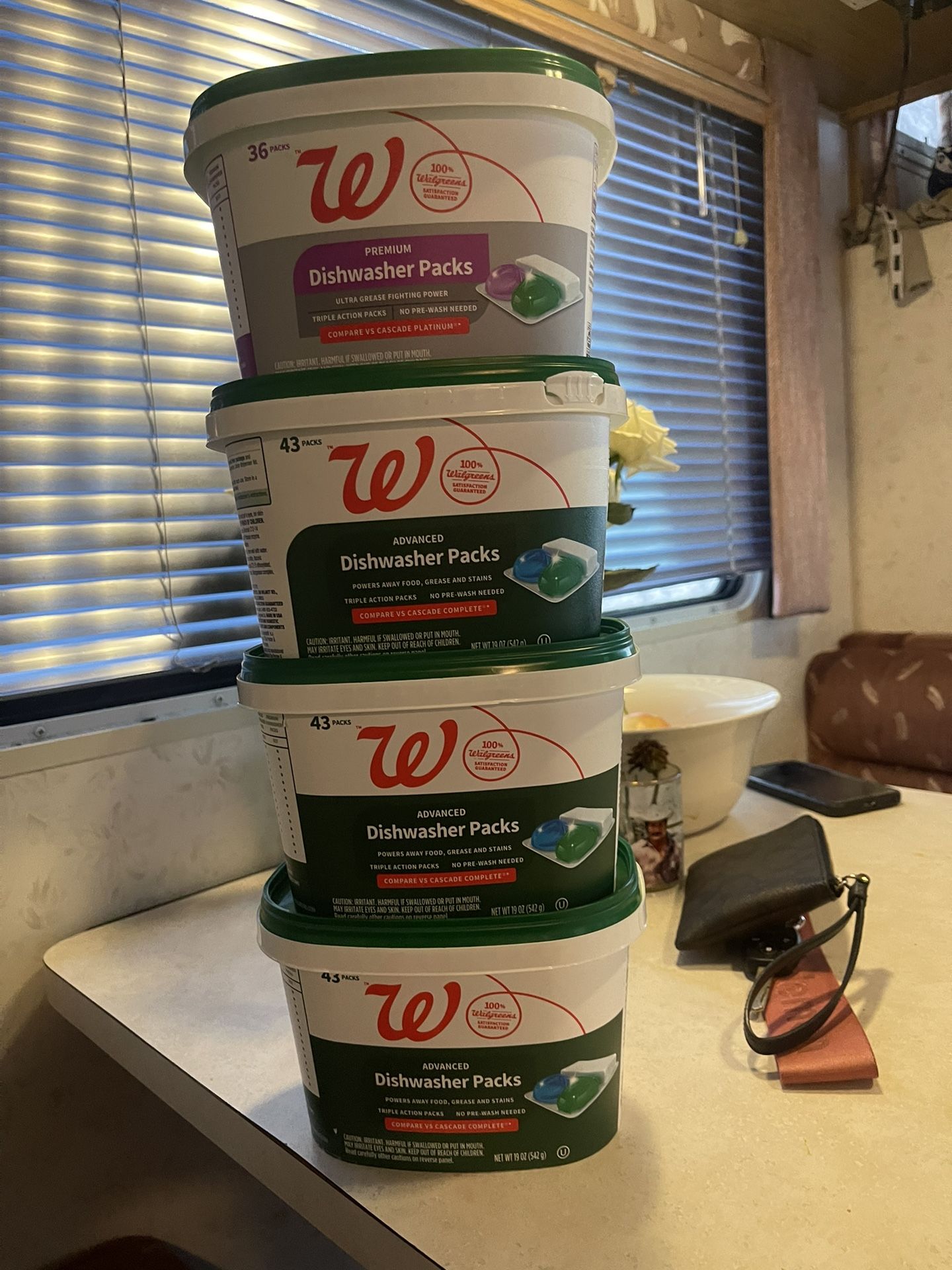 4 Containers Of Walgreens Dishwasher Pods