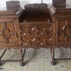 Very Unique English Antique Cabinet 