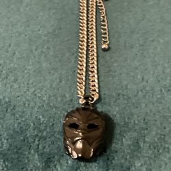 BLACK PANTHER PENDANT WITH 24 IN. CUBAN LINK