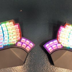 MoErgo Glove 80 Rev 2  Silent Switches Ergonomic Split Keyboard - Like New + Travel Case