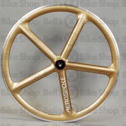 Aerospoke Track Front Wheel GOLD MACHINED Bolt On 700c