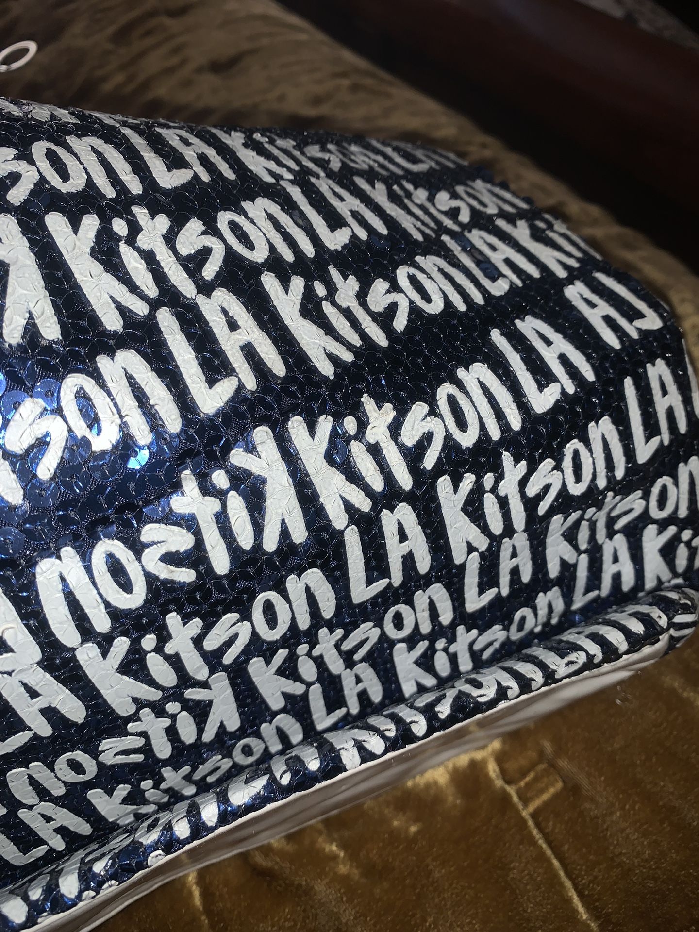 Blue Sequined With White Patent Leather Kitson On Robertson ( Pick Up Near Labrea & San Vicente 90019)