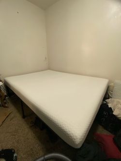 Full size bed frame and mattress