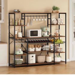 Industrial Kitchen Baker's Rack with Storage Shelves
